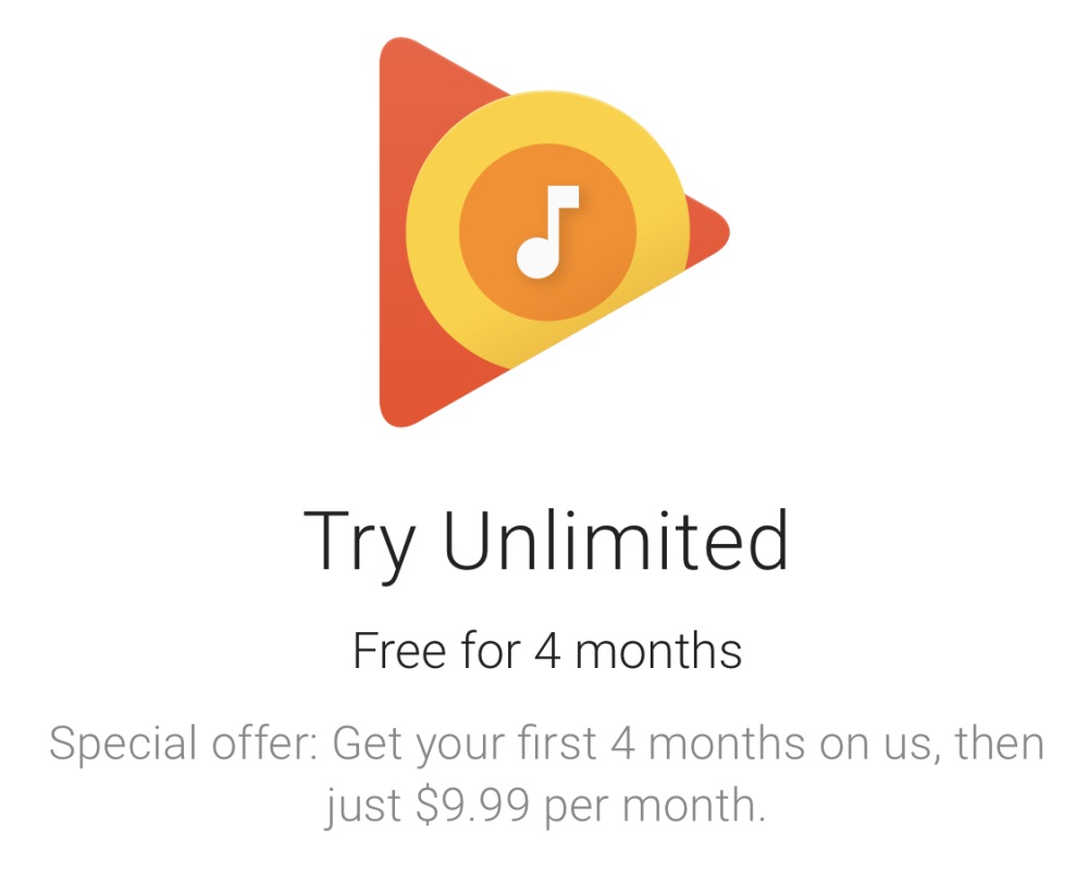 Get 4 Months Of Free Google Play Music And Youtube Red