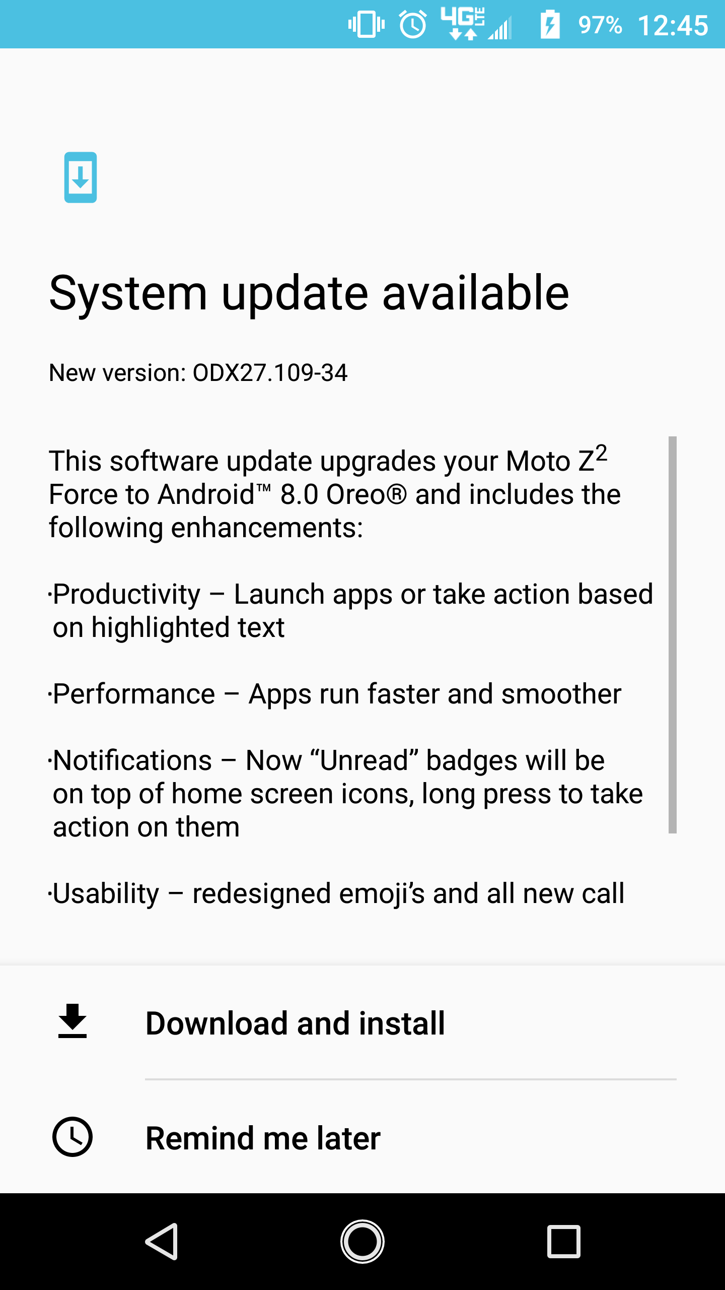 Verizon Moto Z2 Force gets Android Oreo update