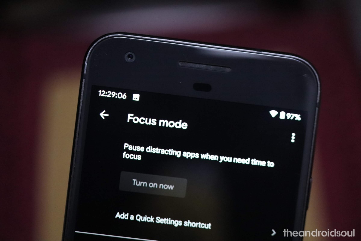 Android 10 Focus mode